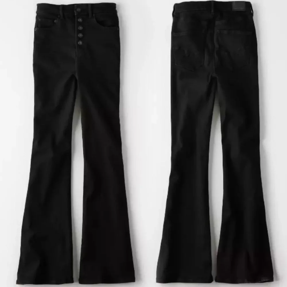 NWT American Eagle Curvy High Rise Flare Jeans Plus Size 22 - Picture 2 of 4